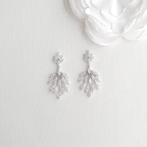 Delicate Marquise Chandelier Earrings-Belle