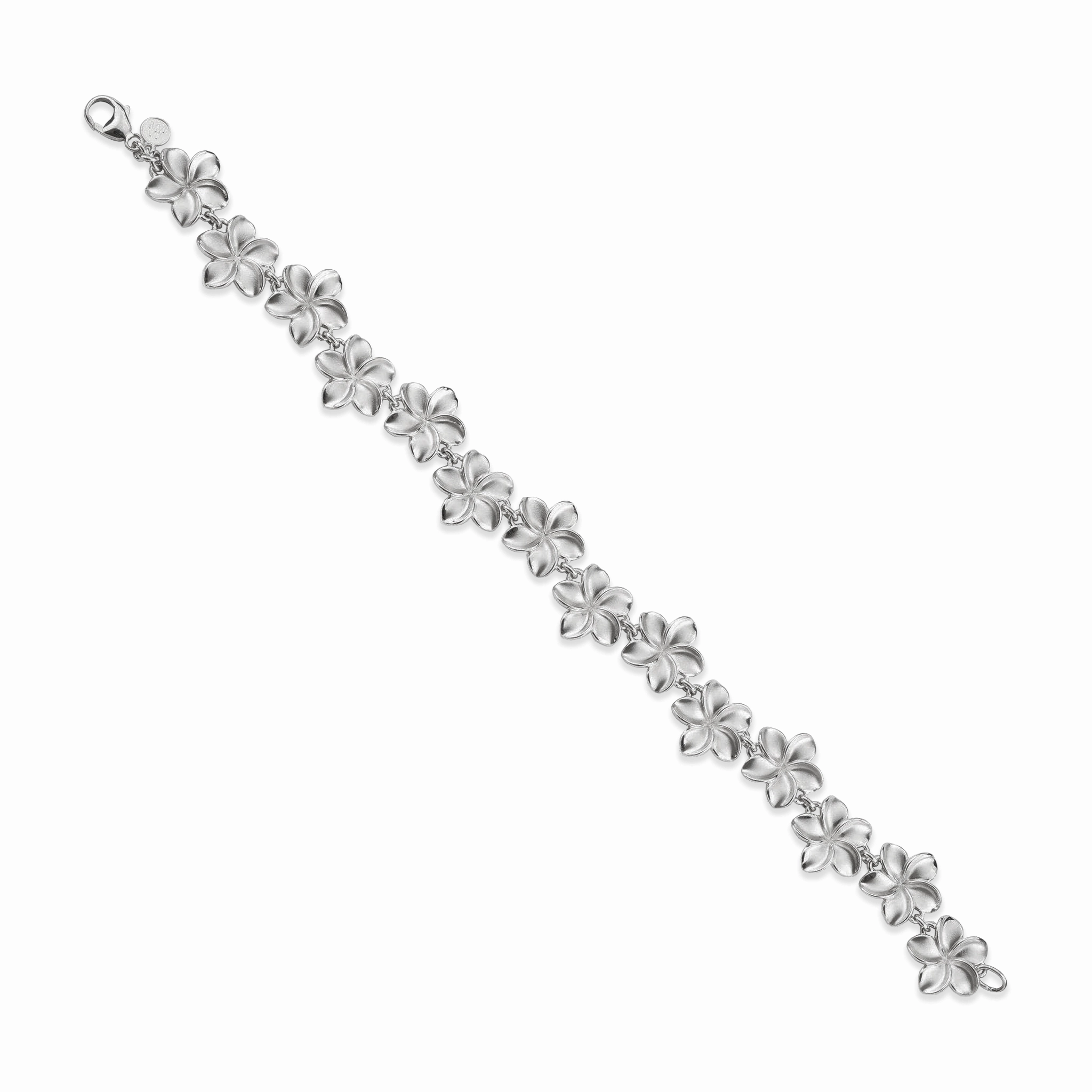 Signature Touch Street Accent 7.75-8" Plumeria Bracelet in Sterling Silver - 13mm