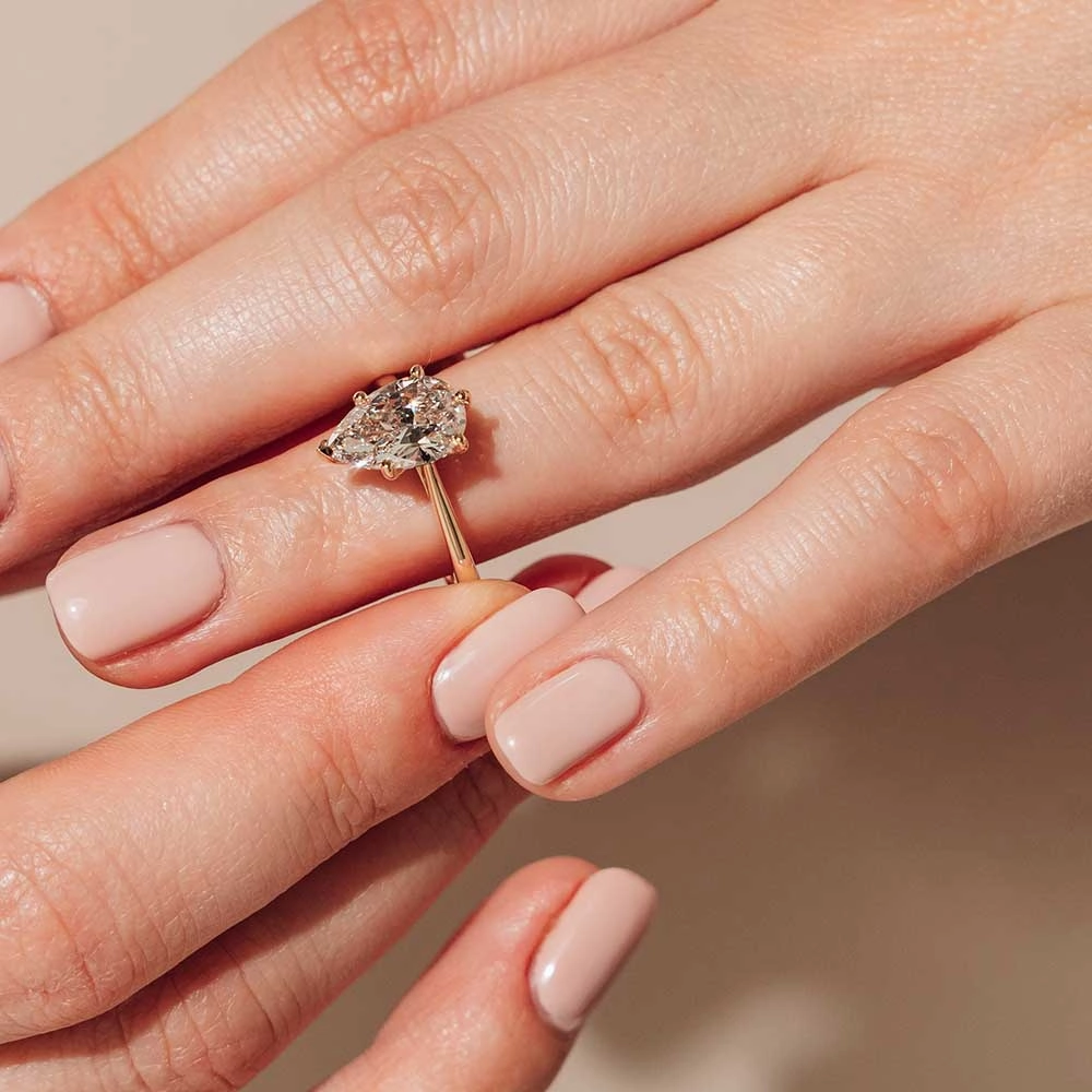 Shock Proof Artistic expression Dior Lab Grown Diamond Cathedral Stackable Solitaire Engagement Ring