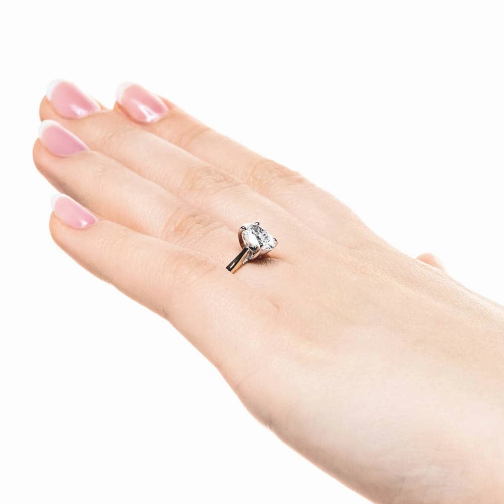 Excellent Gift Dior Lab Grown Diamond Cathedral Stackable Solitaire Engagement Ring