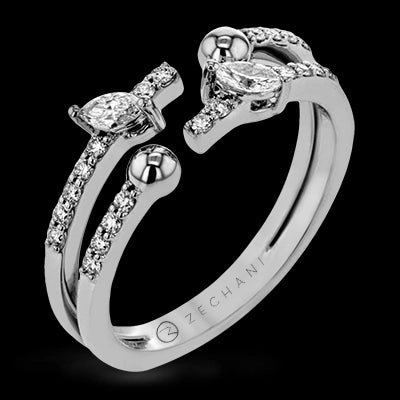 ZR1889 Right Hand Ring in 14k Gold with Diamonds Luxurious Accent Day To Night