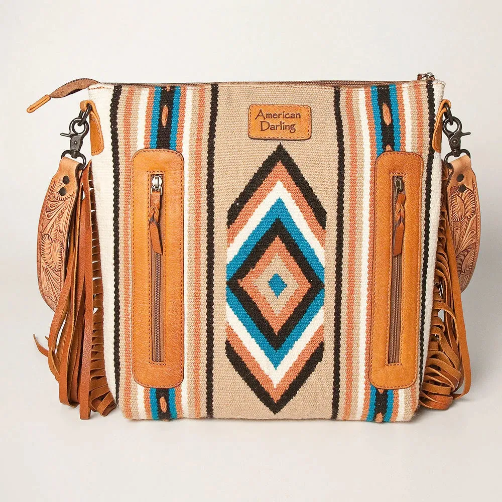 Desert Sand Western Leather Crossbody Purse