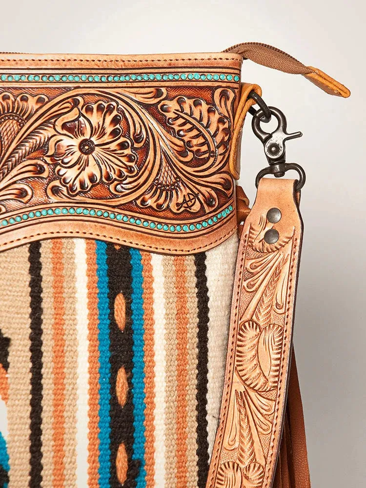 Desert Sand Western Leather Crossbody Purse