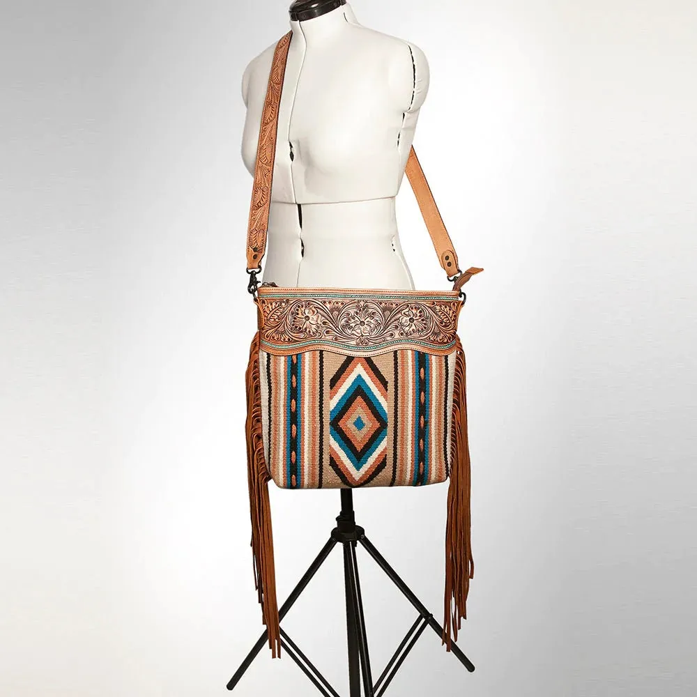 Desert Sand Western Leather Crossbody Purse
