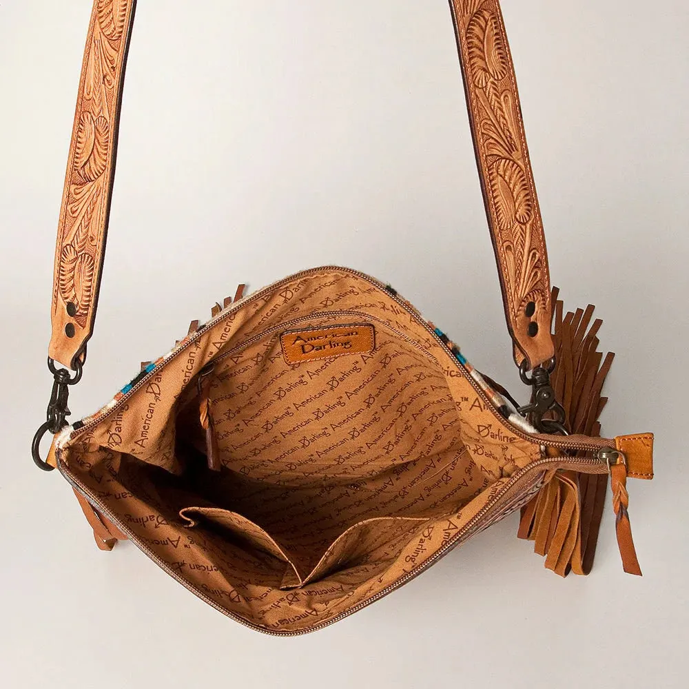 Desert Sand Western Leather Crossbody Purse