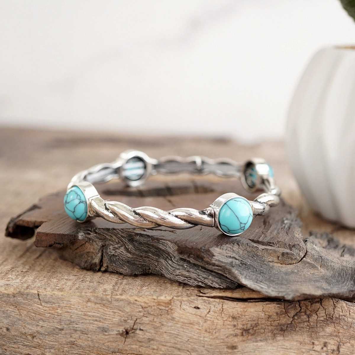 Unconventional Thinker Sunny Disposition Desert Charm ?C Western Silver Bangle Bracelet Collection