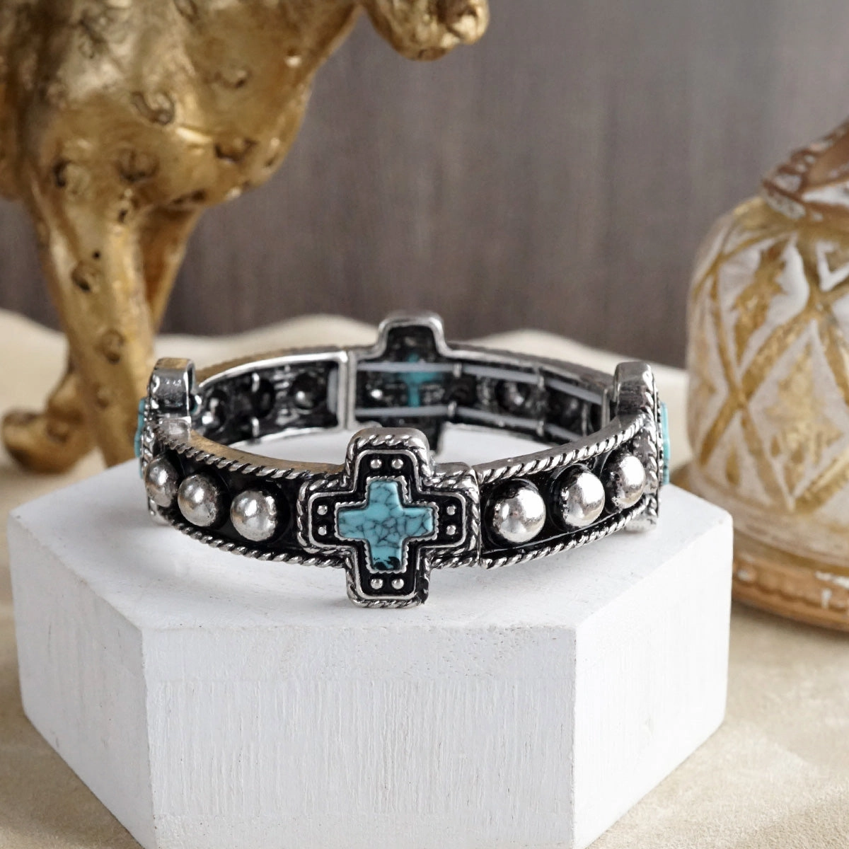 Desert Song ?C Boho Western Stretch Bangles with Turquoise Numerous Mixes Reliable Touch