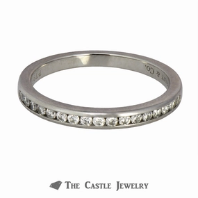 Designer Tiffany & Co. .17cttw Diamond Wedding Band in Platinum Ensemble Piece Refined Balance