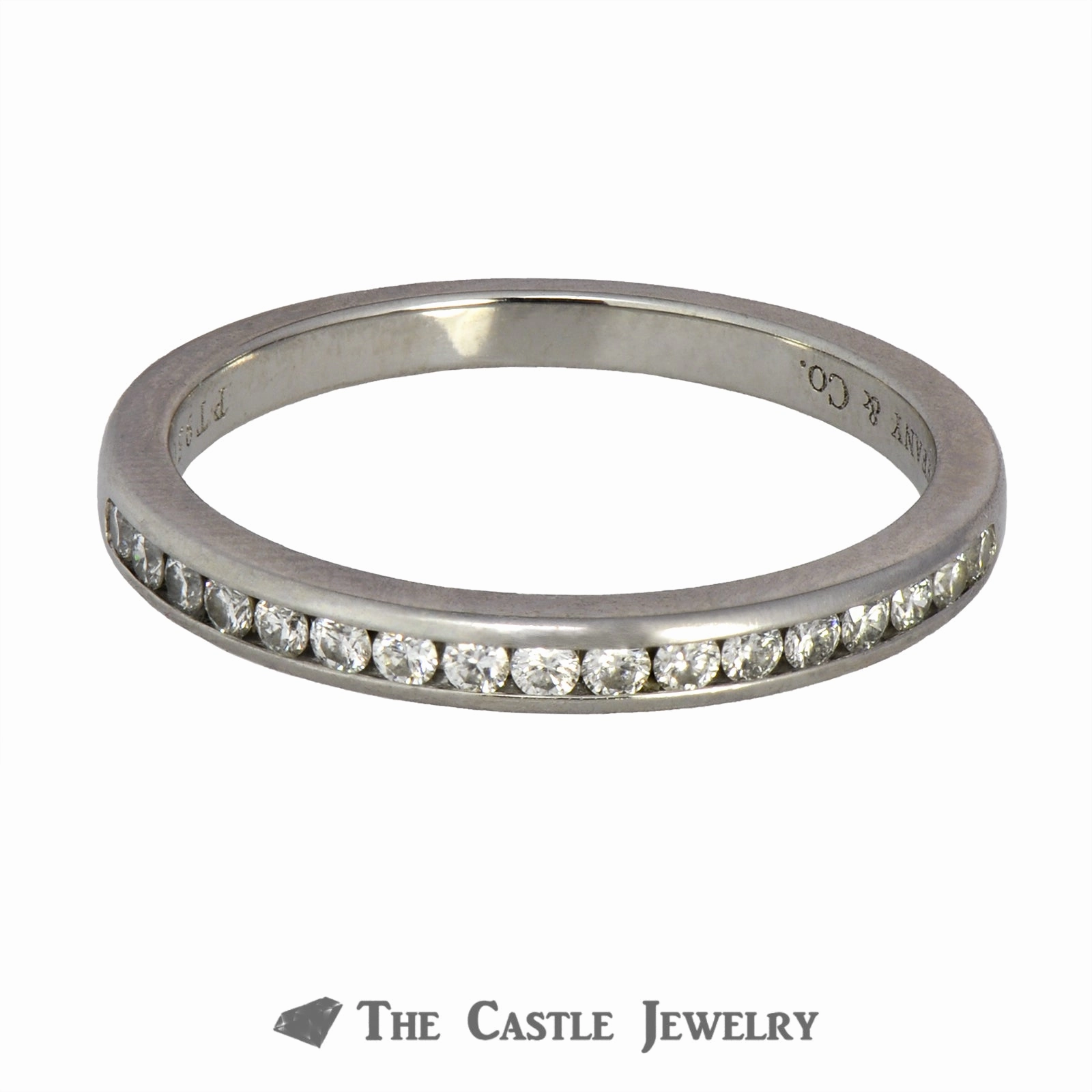 Designer Tiffany & Co. .17cttw Diamond Wedding Band in Platinum Ensemble Piece Refined Balance