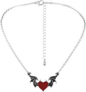 Devil Heart Pendant Necklaces Vintage Statement Necklaces Streetwear Hip Hop Anniversary Necklaces for Women
