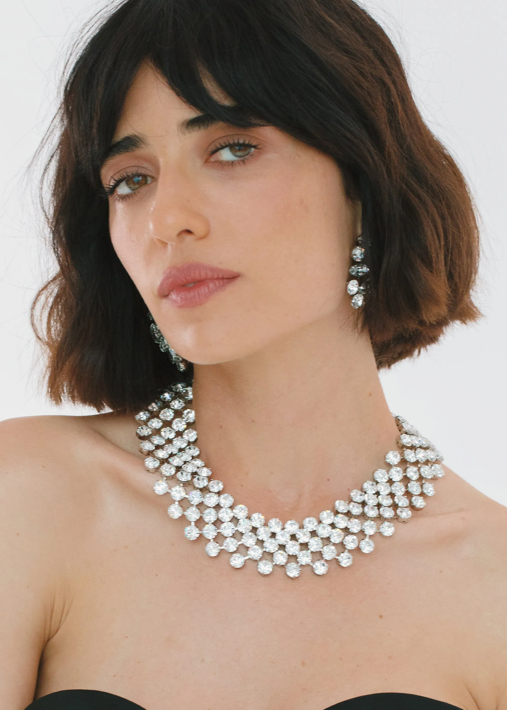 Diamantina Necklace -- Crystal