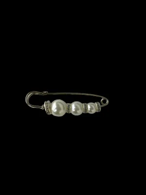 DIAMOND 3 PEARL HAT BROOCH