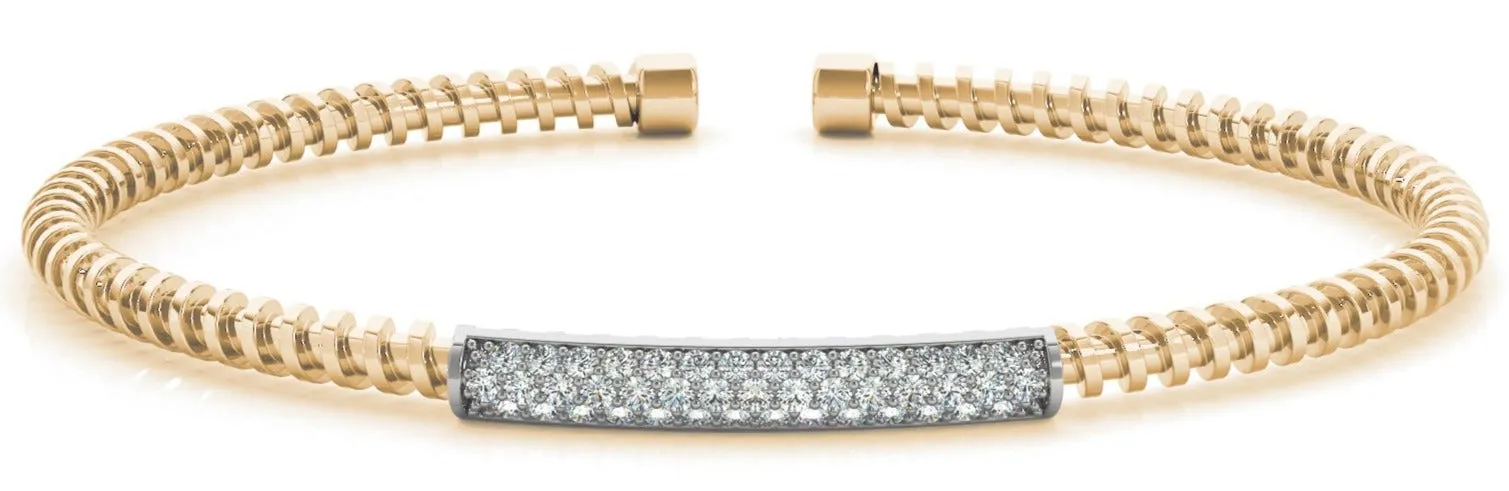 Diamond Bangle 0.49 ct tw - Ladies 14kt Yellow Gold