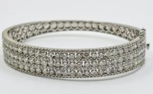 Diamond Bangle 10.00 ct tw - Ladies 14kt White Gold