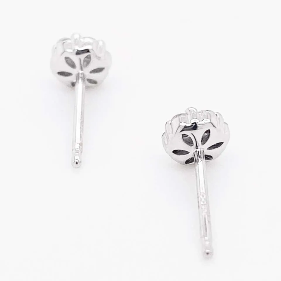 Diamond Cluster Stud Earrings