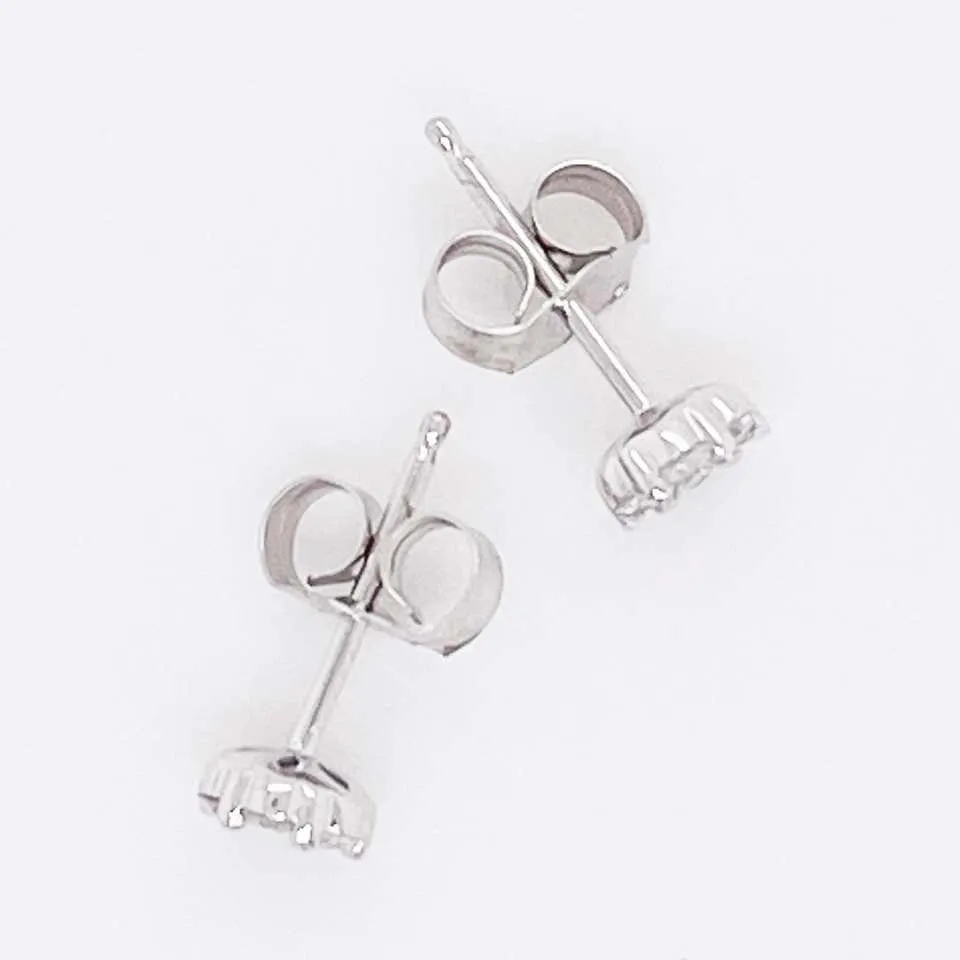 Diamond Cluster Stud Earrings