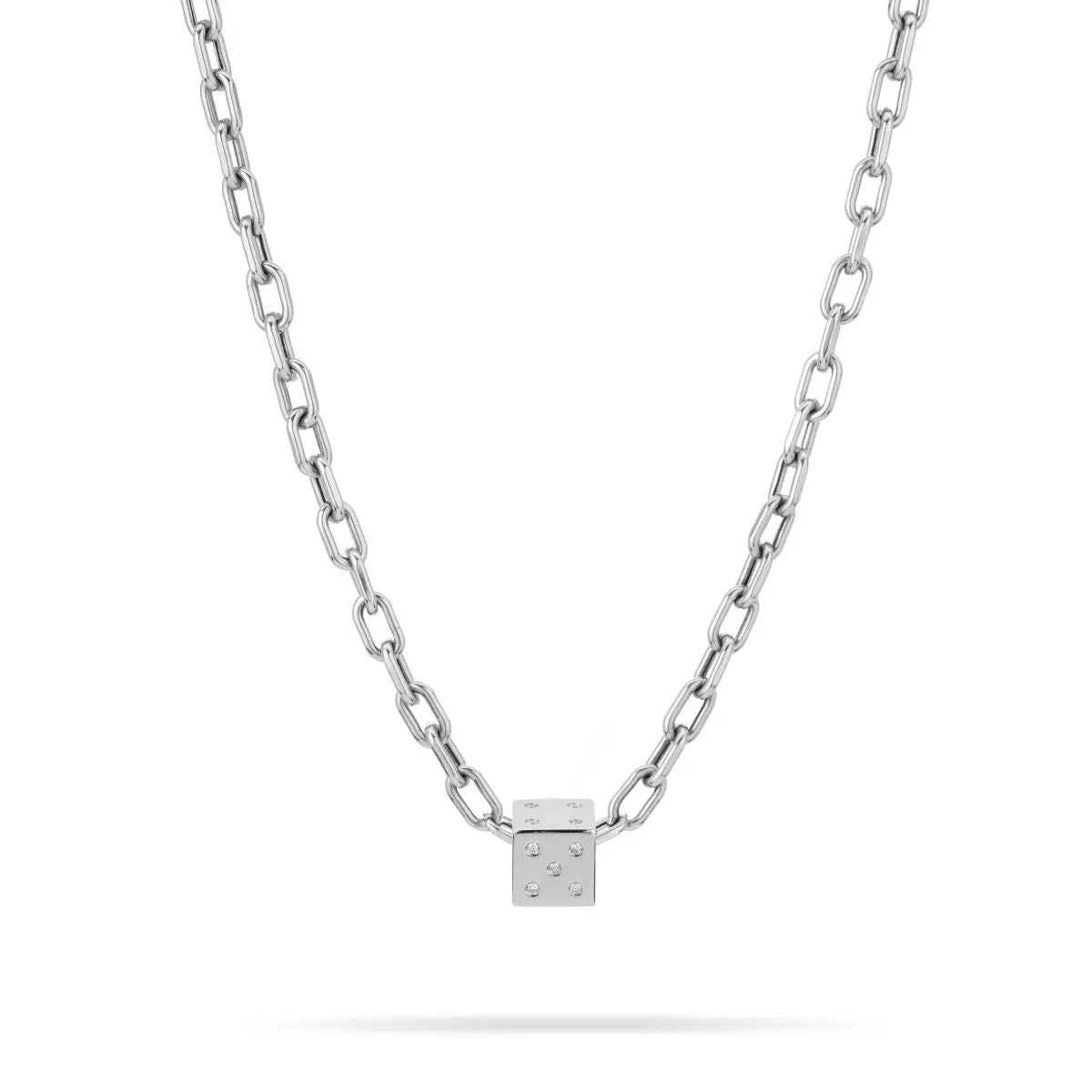 Diamond Dice Big Bead in Sterling Silver