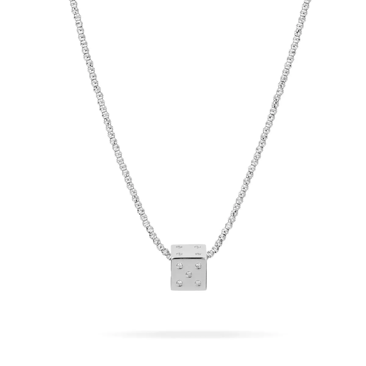 Diamond Dice Big Bead in Sterling Silver