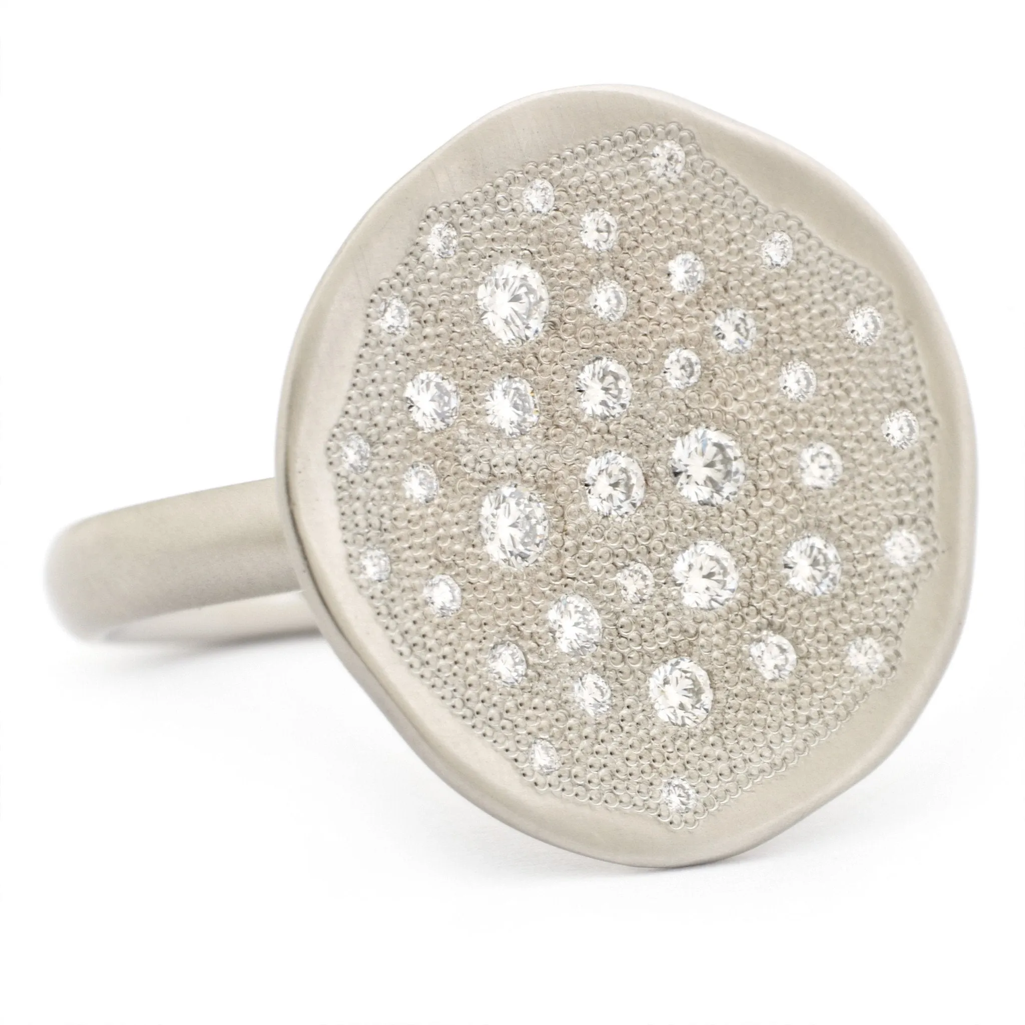 Diamond 'Stardust' Disc Ring