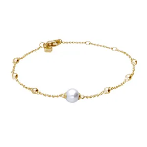 Diamonfire Gold Plated Shell Pearl Bracelet B5432