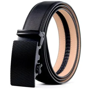 Dimpled Black Diamonds Ratcheting Buckle Belt Set