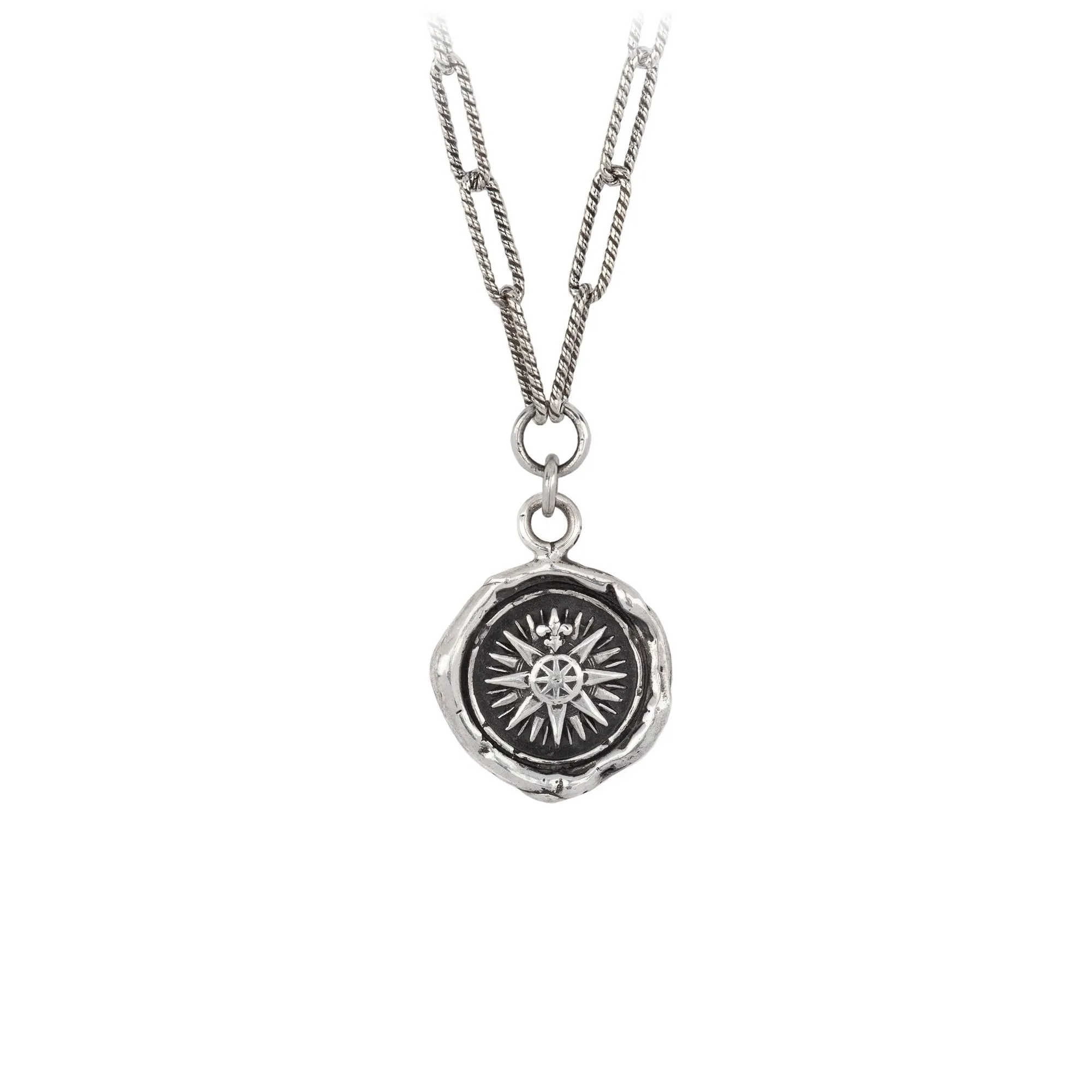 Direction Twisted Paperclip Chain Necklace