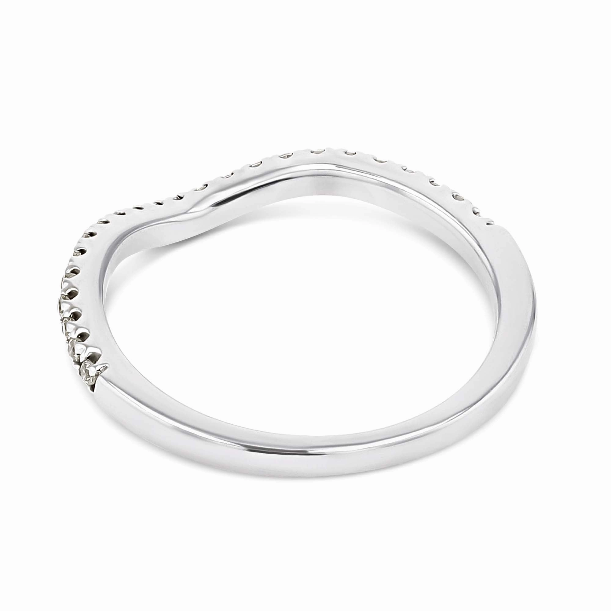 Glisan 1/6 ctw Round Lab Grown Diamond Pave Curved Band Fresh Form