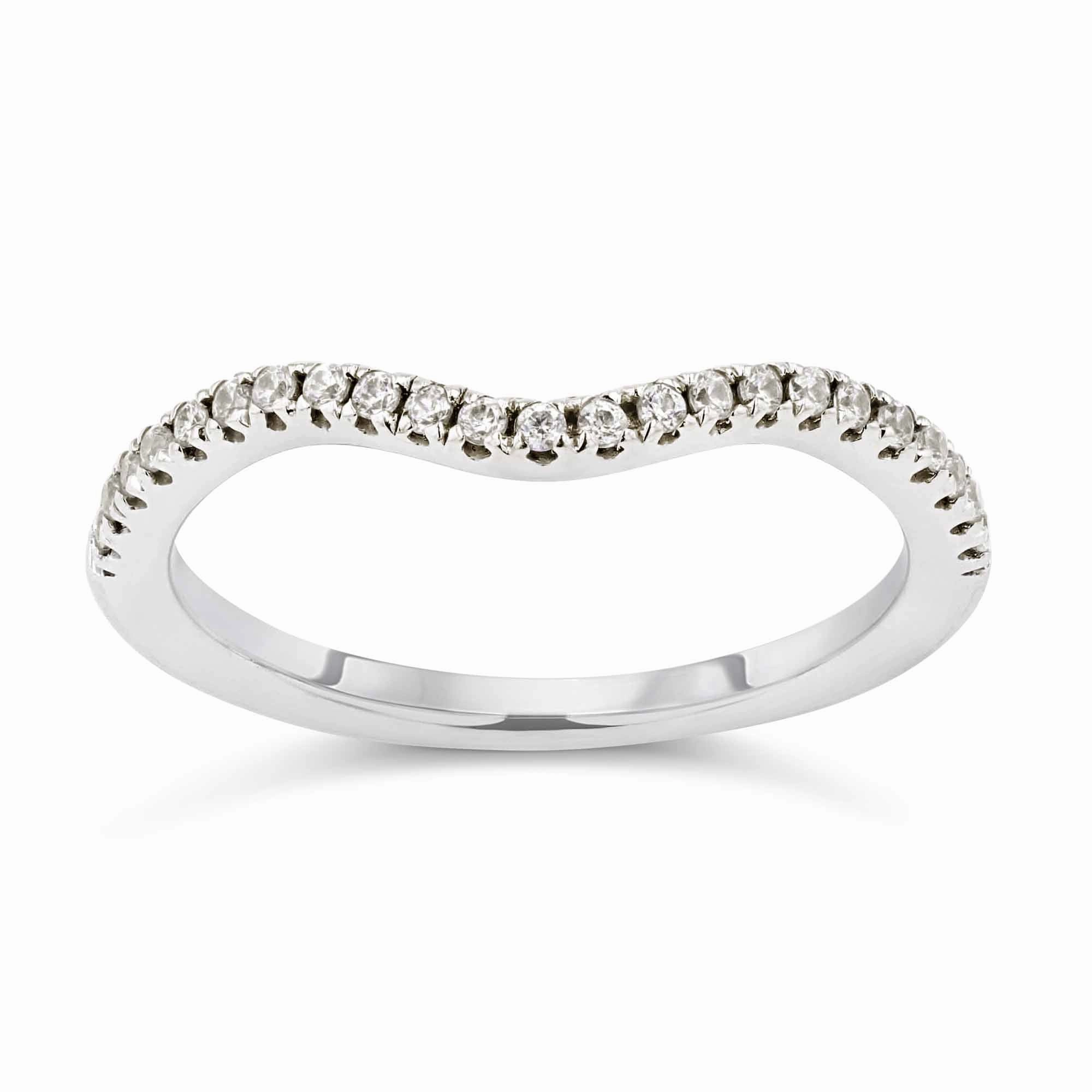 High-quality product Vintage Style Glisan 1/6 ctw Round Lab Grown Diamond Pave Curved Band