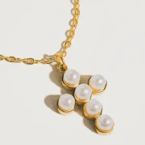 Divine Grace Pearl Cross Necklace