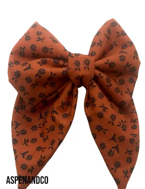 Dog Bow Tie - Rust Florals