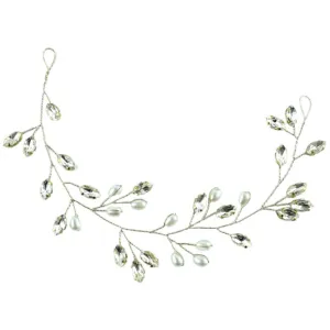 DOITOOL Bridal Pearl Rhinestone Hair Vine Accessory for Women Elegant Wedding Hair Decor