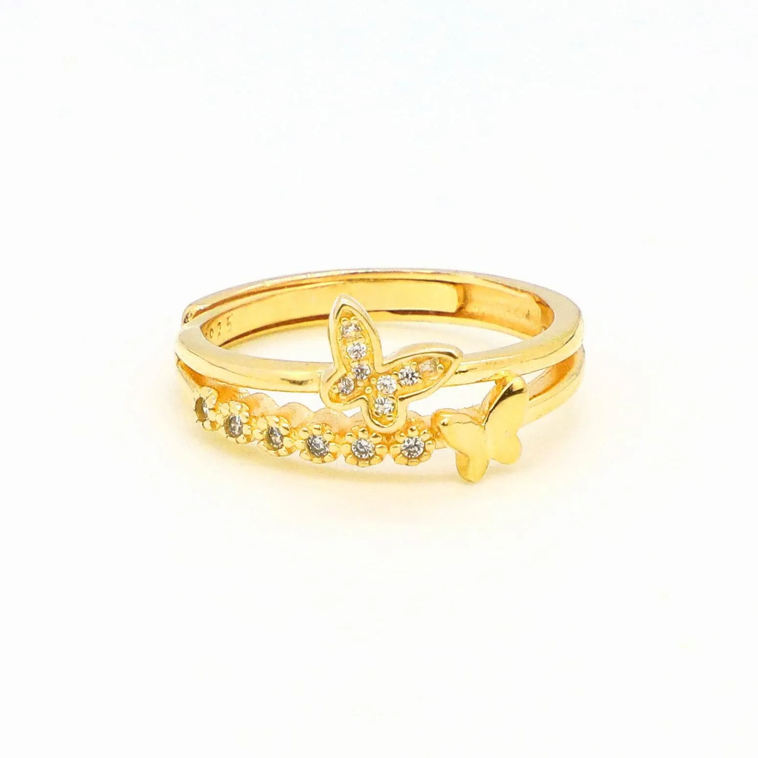 Double Butterfly Ring