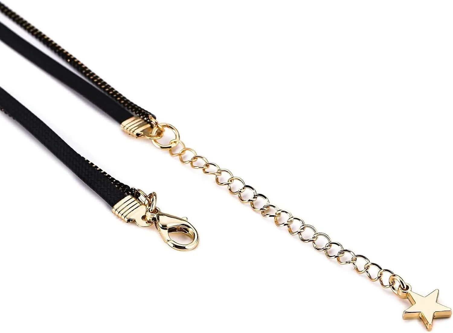 Double Layered Necklaces for Women, Multi Strand Necklace Choker Gothic with Pendant, Adjustable Length