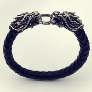 Dragon Braided Leather Bracelet