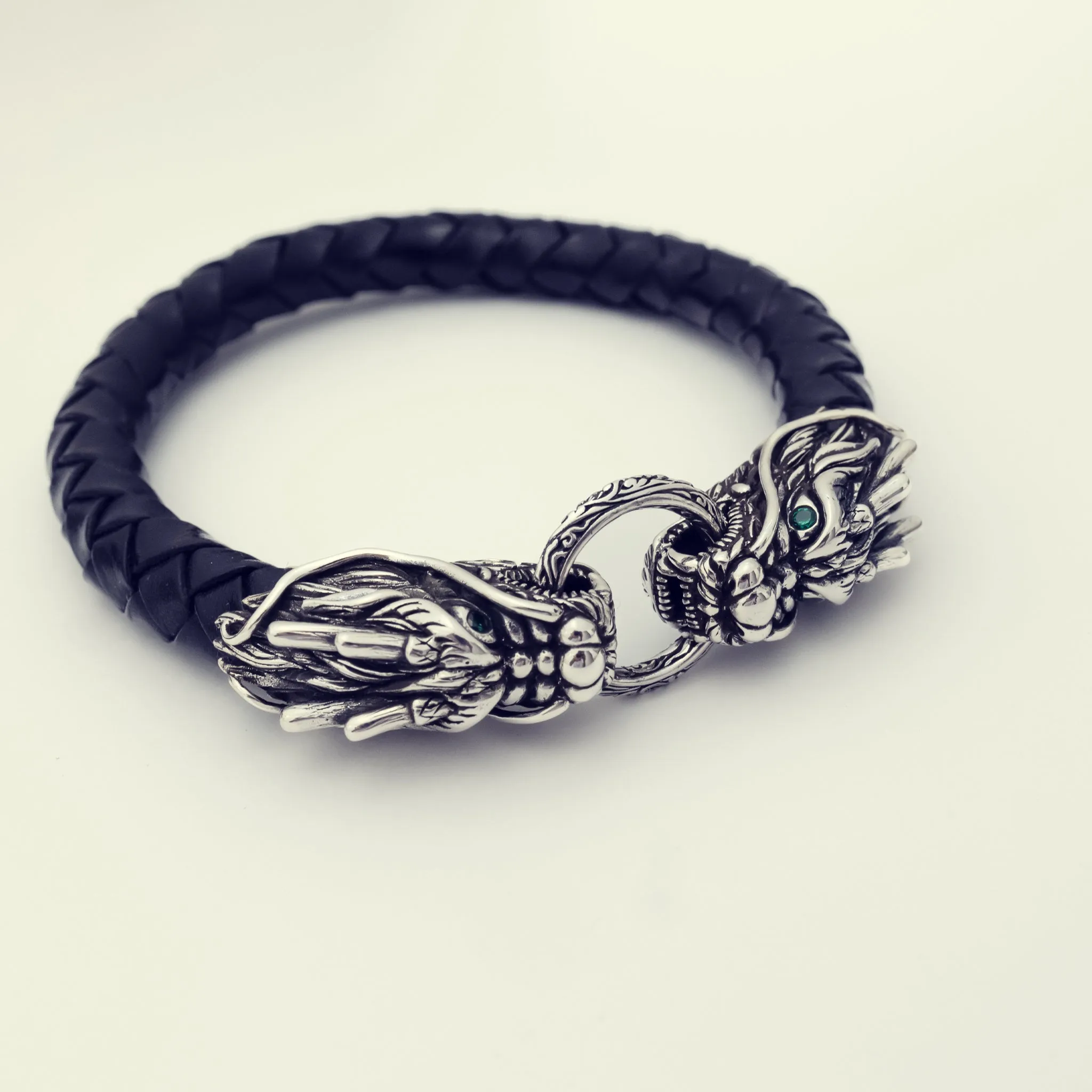 Dragon Braided Leather Bracelet