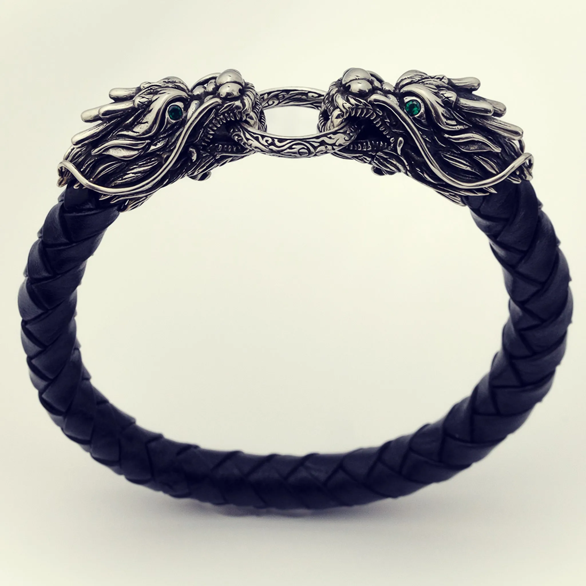 Dragon Braided Leather Bracelet