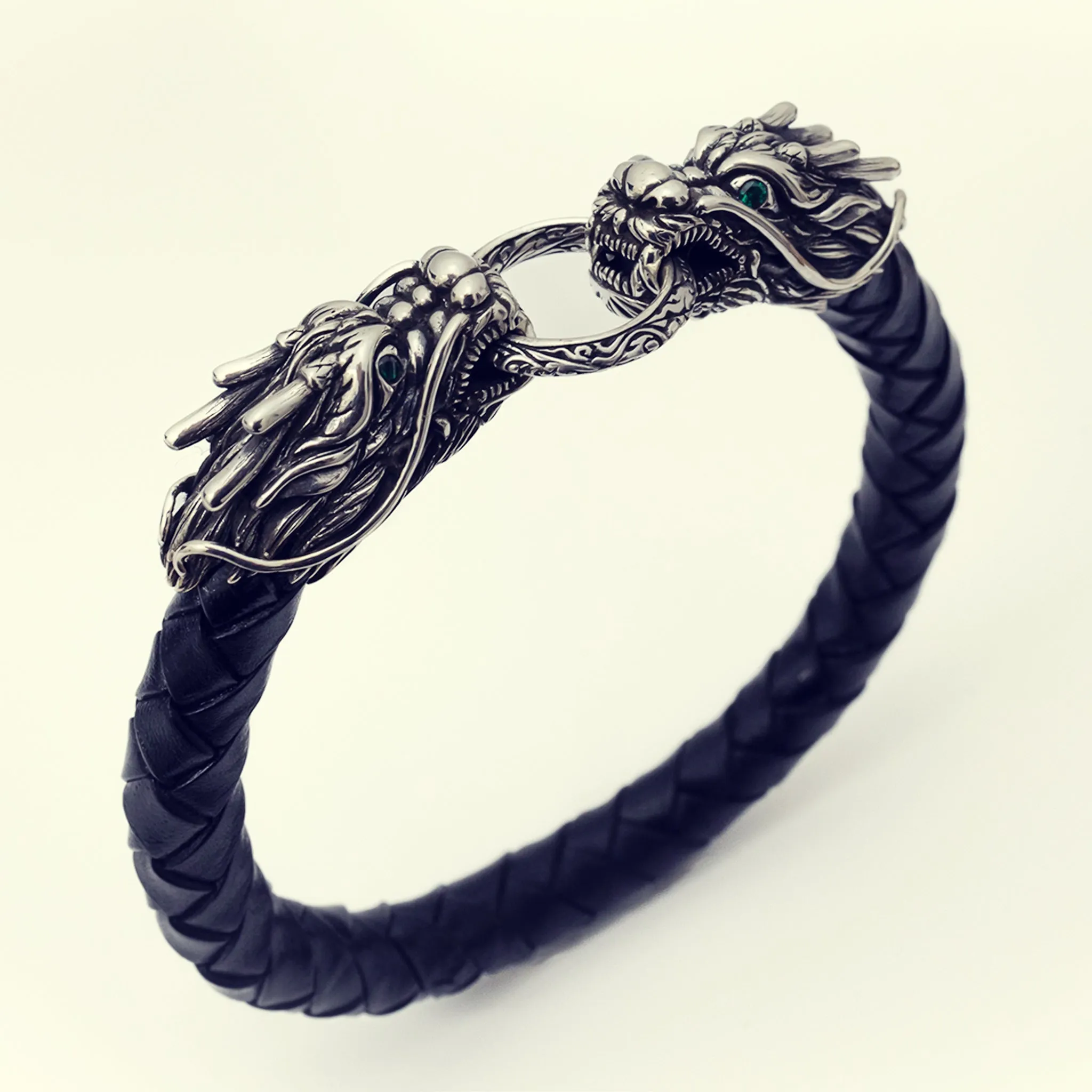 Dragon Braided Leather Bracelet