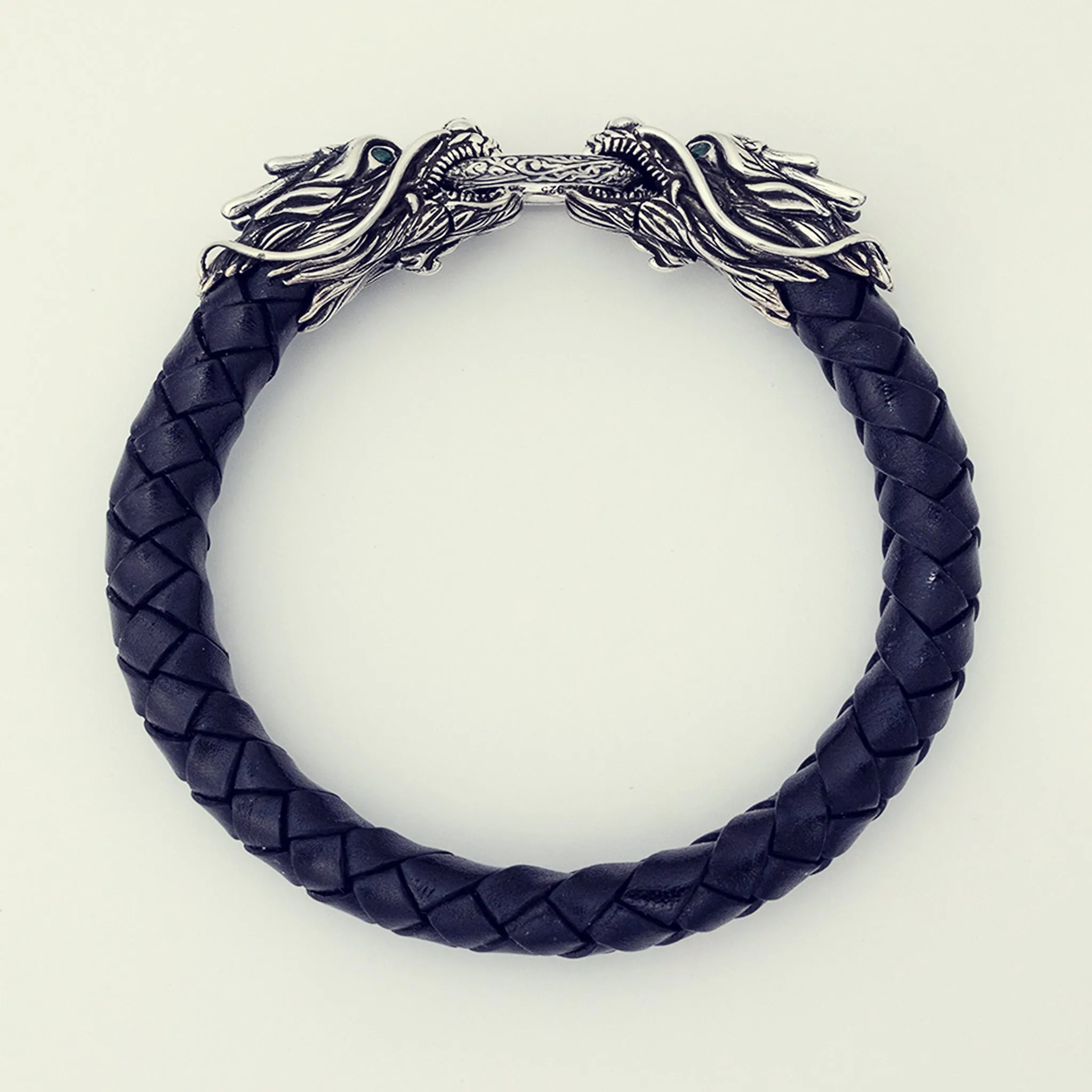 Dragon Braided Leather Bracelet