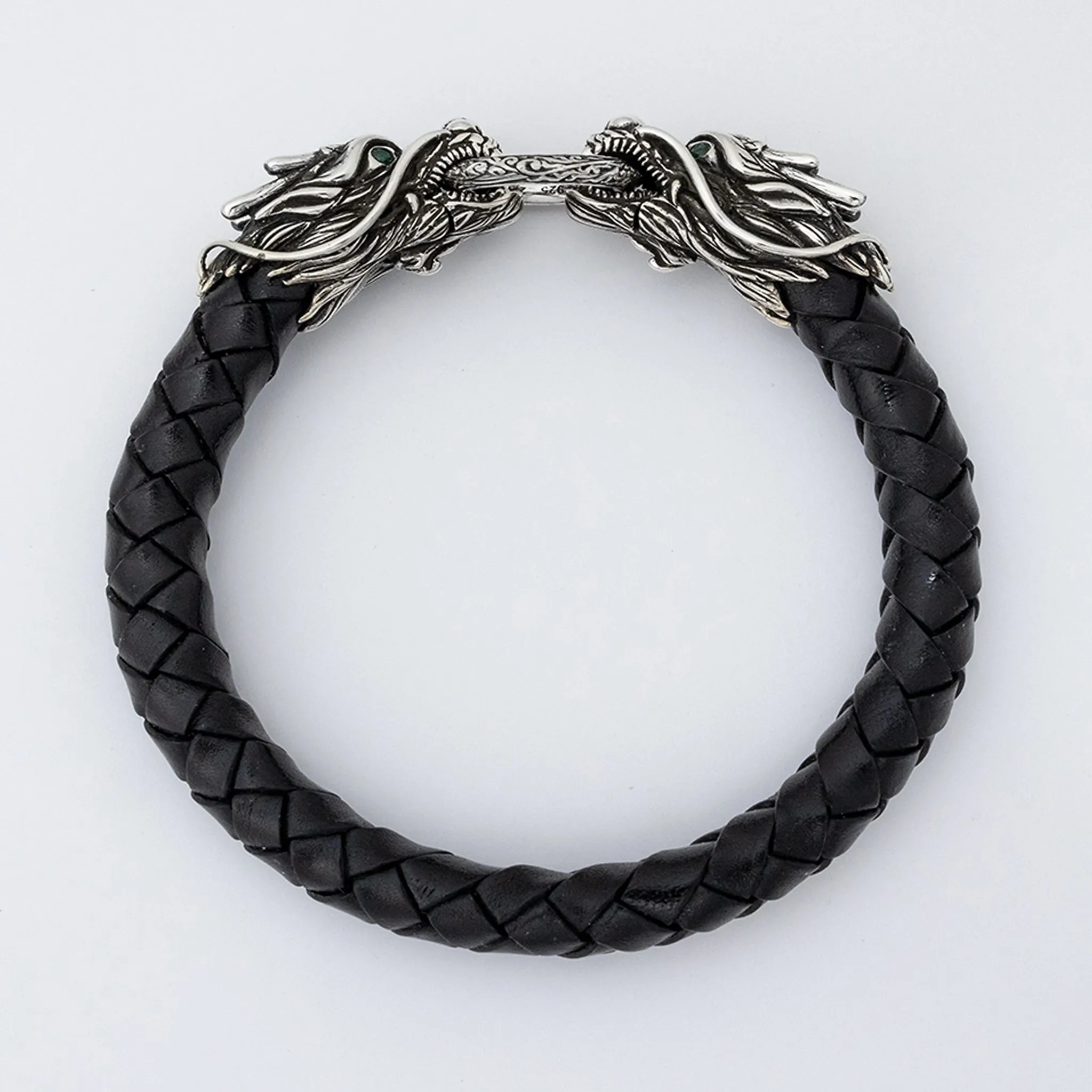 Dragon Braided Leather Bracelet