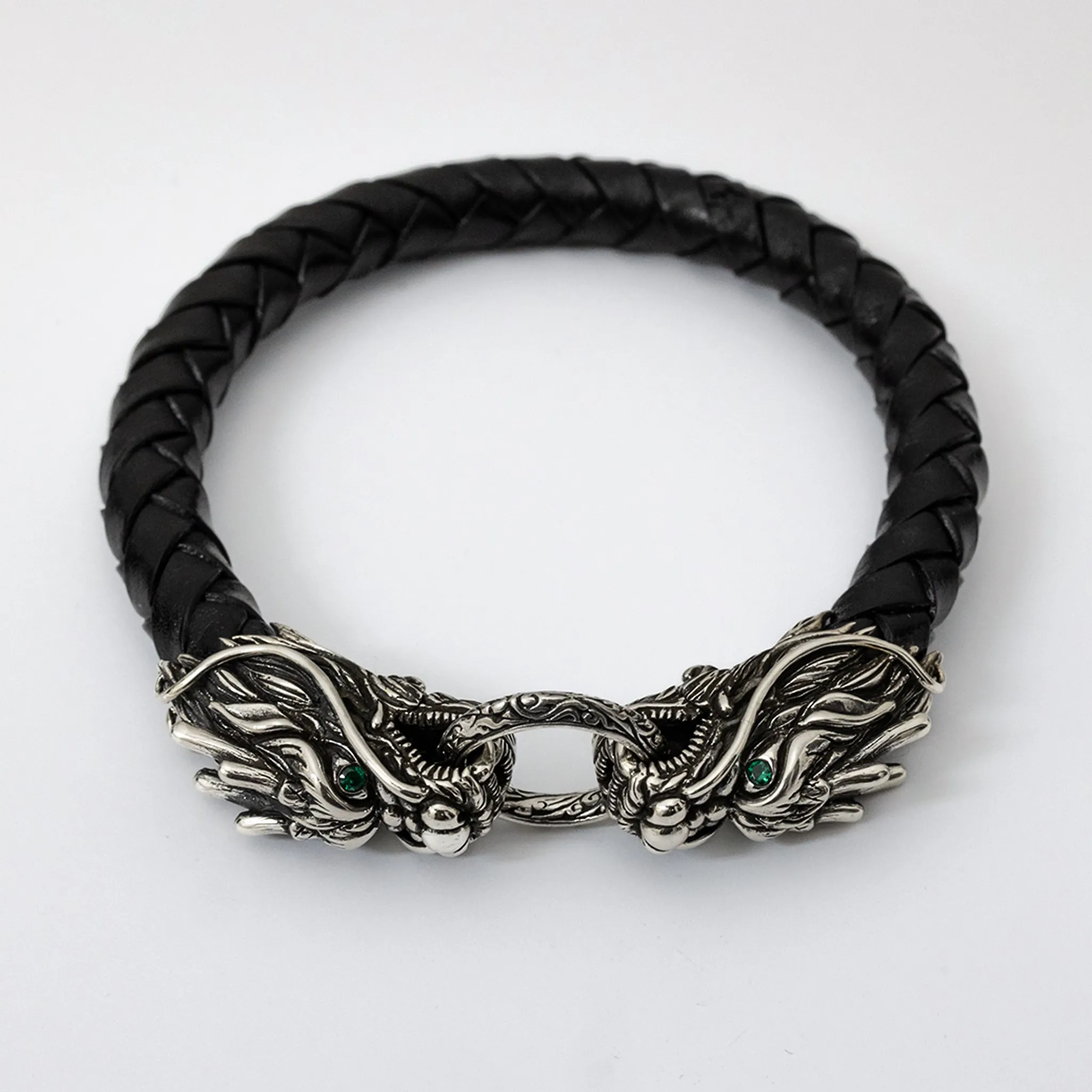Dragon Braided Leather Bracelet