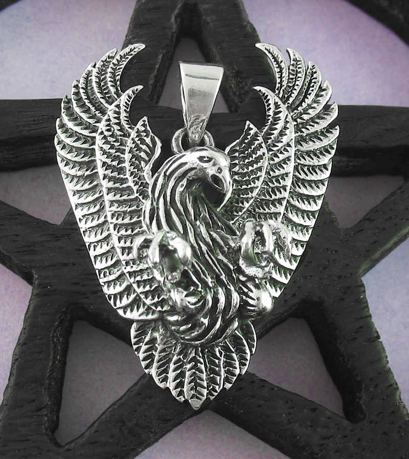 Fashion Mood Fantastic Gift Dramatic Eagle Pendant With Talons and Unfurled Wings