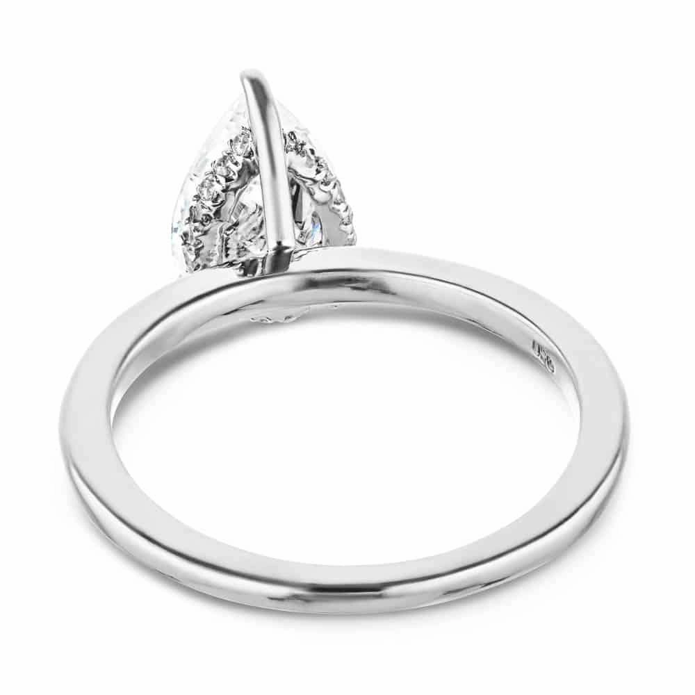 Cordelia Pear Lab Grown Diamond Hidden Halo Engagement Ring Brilliant Style