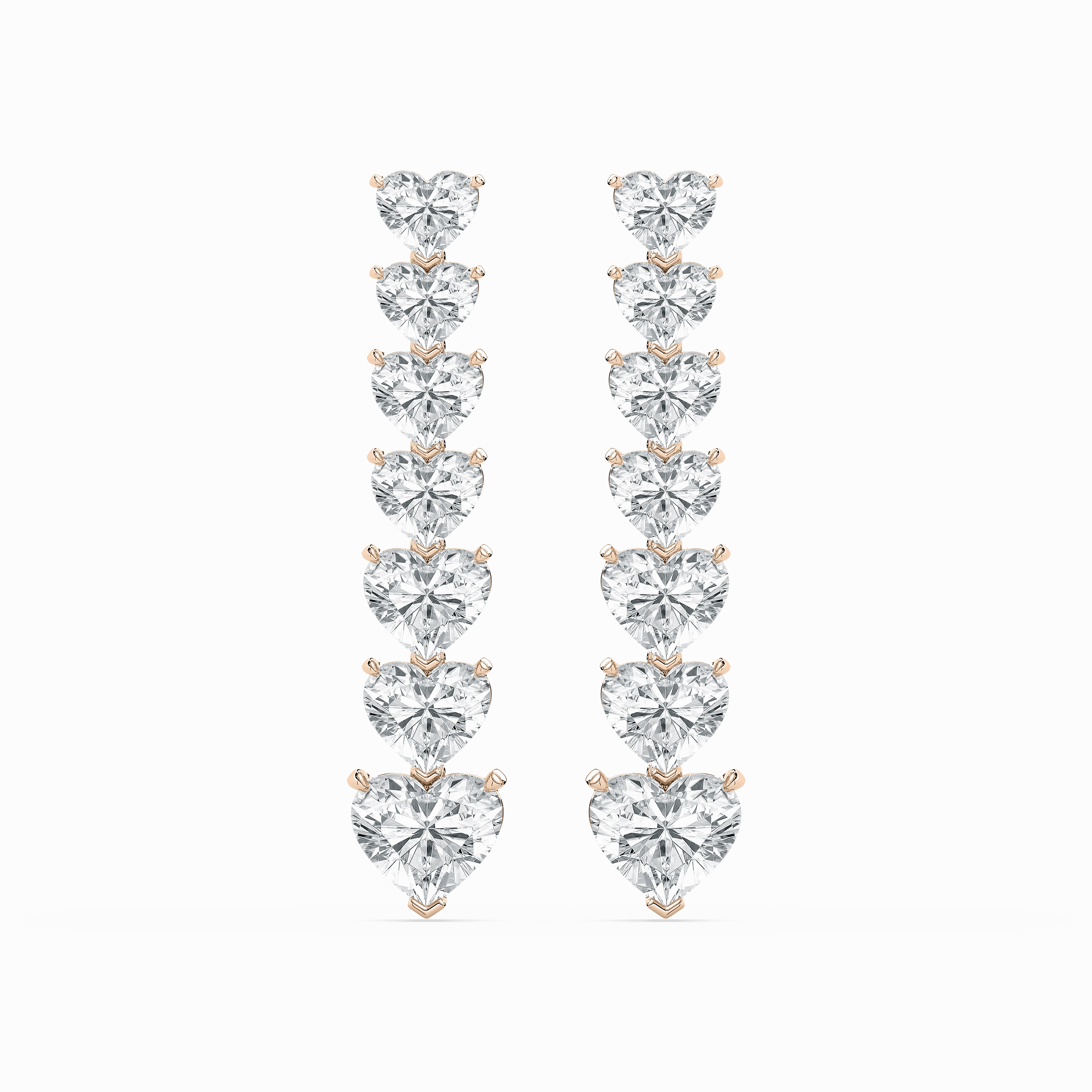 Comfortable Essential Affordable Finish 18 ctw Heart Lab Grown Diamond Graduated Dangle Earrings