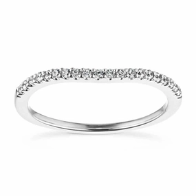Wonderful Ornament Comfort Fit Frost Round Lab Grown Diamond Pave Curved Band