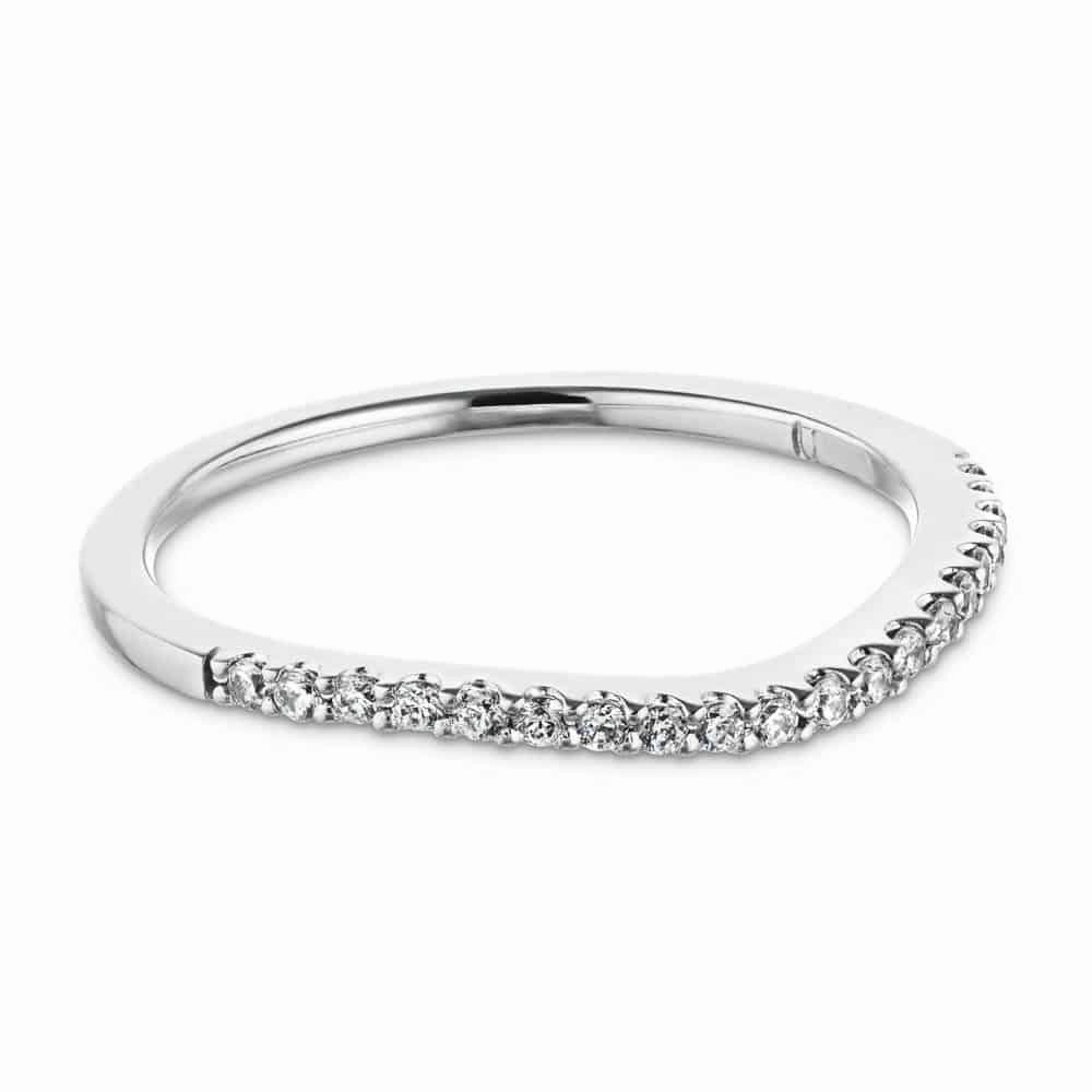 Frost Round Lab Grown Diamond Pave Curved Band Timeless Article