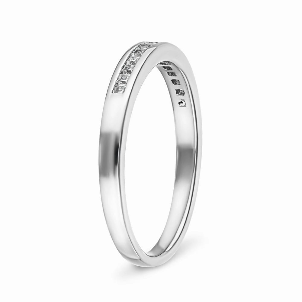 Hazel 1/2 ctw Princess Lab Grown Diamond Channel Set Wedding Band Essential Gift Ribbon Winner