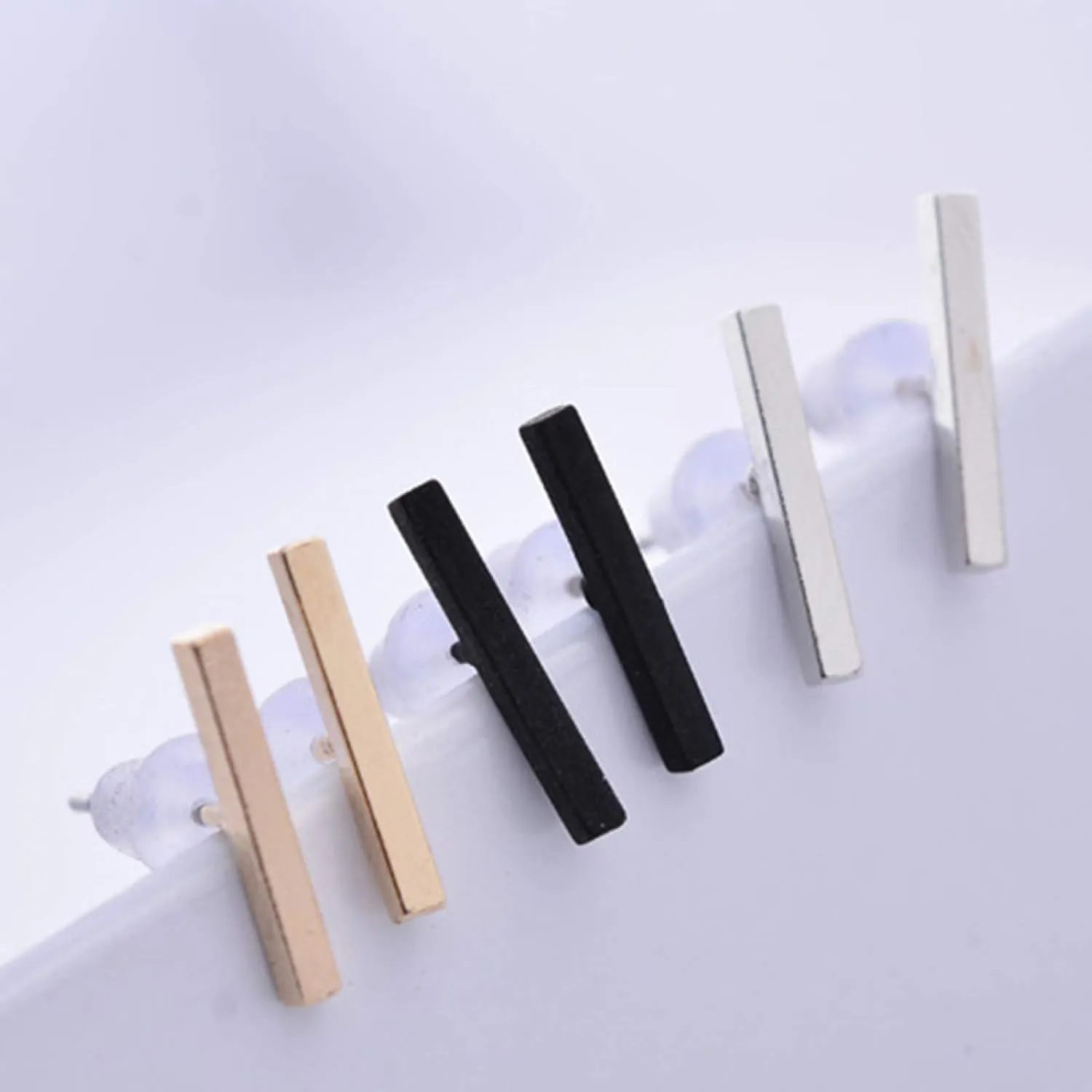 Earring Hoop Stud Drop & Dangle, Minimalist Bar Stick Line Women Stud Earrings Party Jewelry Valentine Day Gift for Women Teen Girls Birthday Christmas Friends Gift