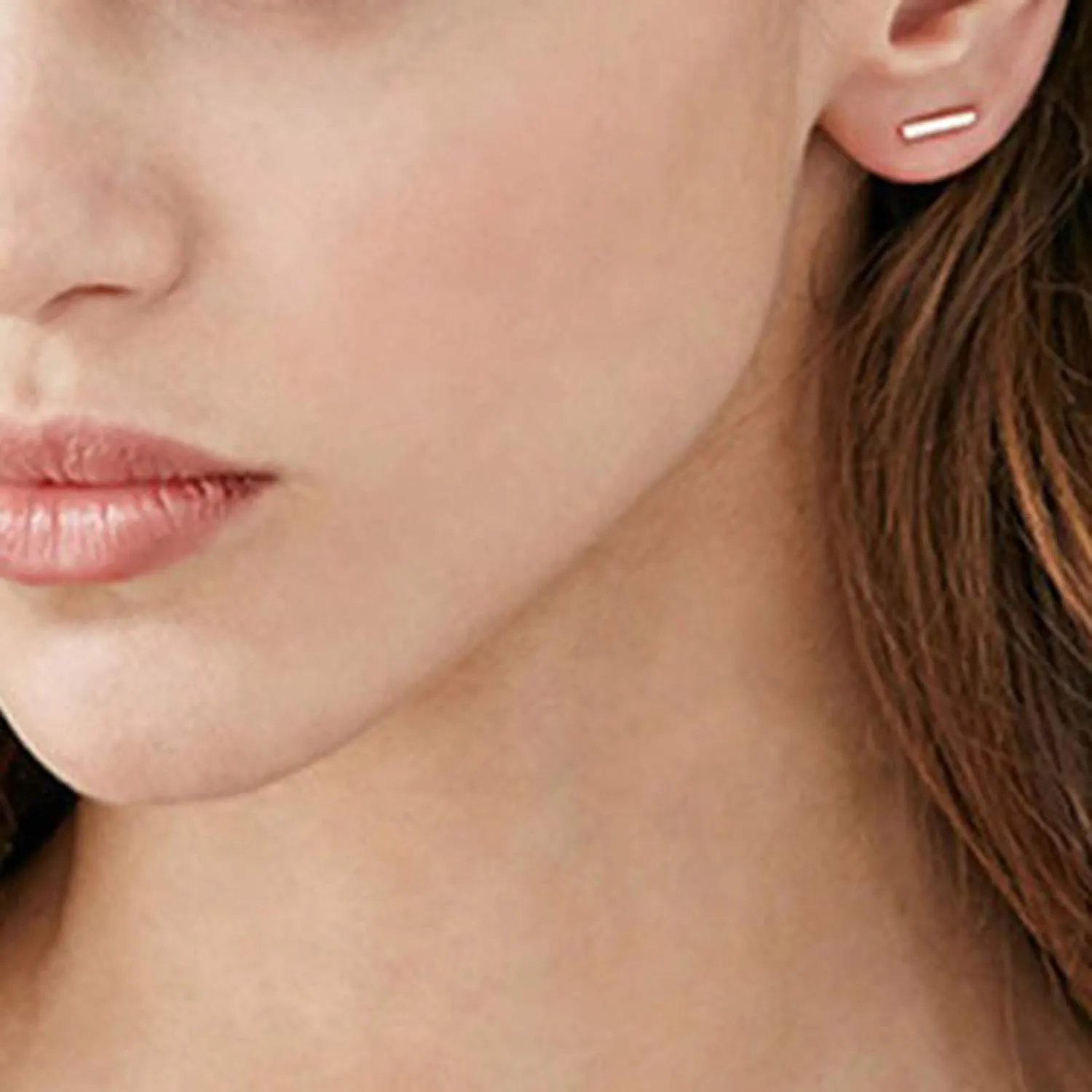 Earring Hoop Stud Drop & Dangle, Minimalist Bar Stick Line Women Stud Earrings Party Jewelry Valentine Day Gift for Women Teen Girls Birthday Christmas Friends Gift