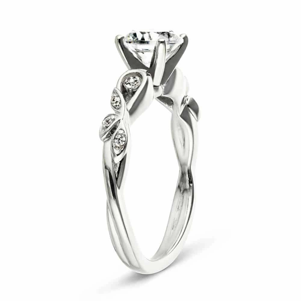 Elegant Statement Unique Bauble Eden Lab Grown Diamond Vine Side Stone Engagement Ring