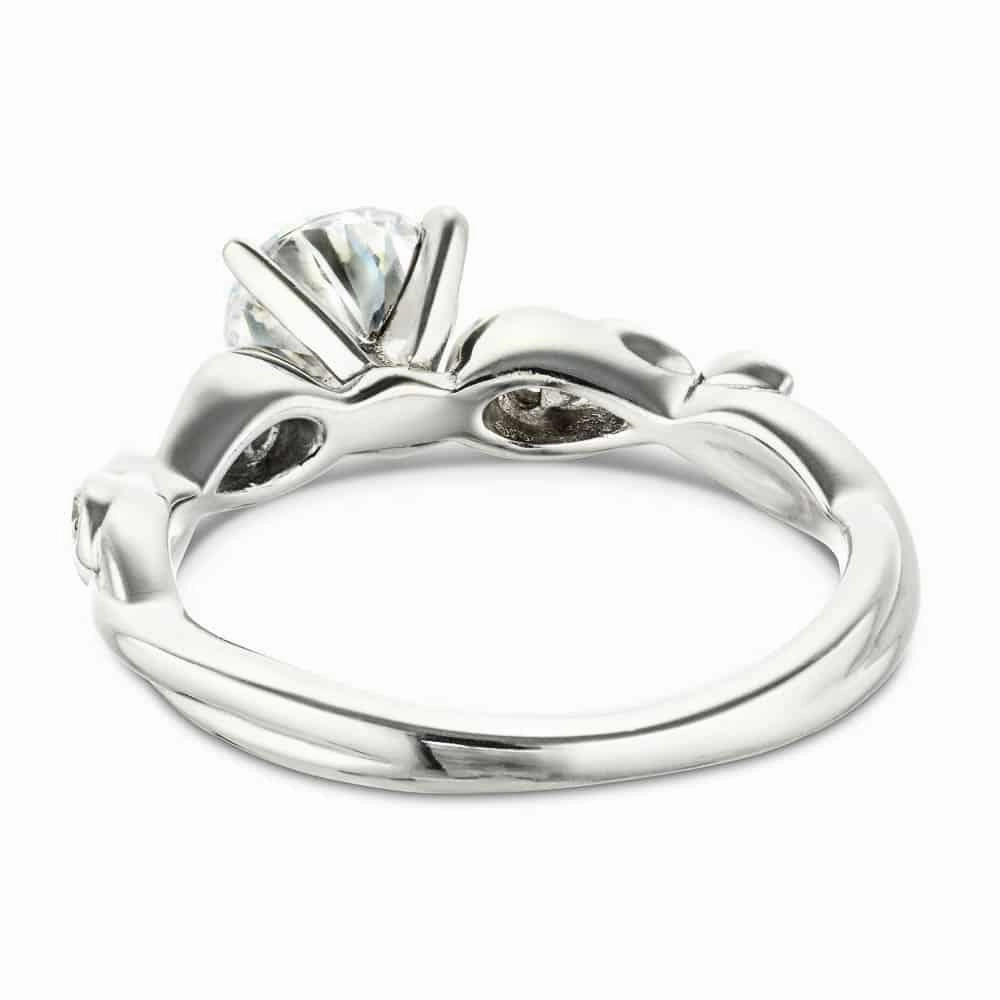 Comfortable Look Eden Lab Grown Diamond Vine Side Stone Engagement Ring